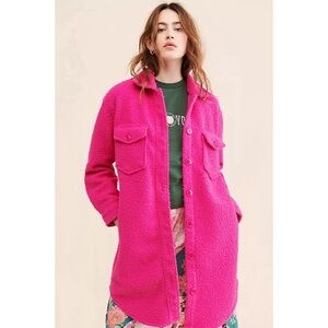 ANTHROPOLOGIE Pink Boucle Jacket